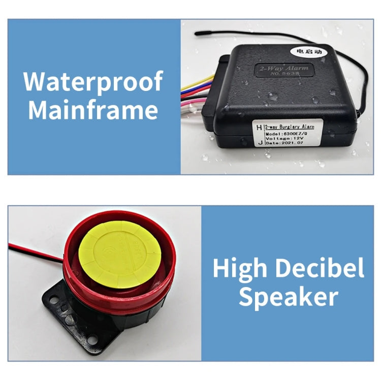 Two-Way Dual Remote Control Vibration Motorcycle Anti-Theft Device, YL-B011