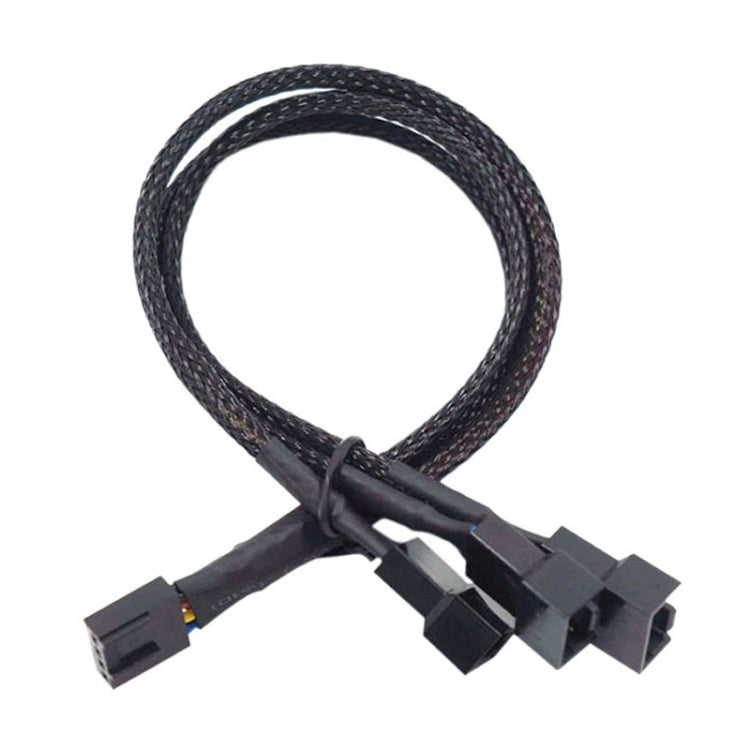 Computer PWM Temperature Control Cooling Fan Extension Cable Chassis HUB Connector, 0.27m