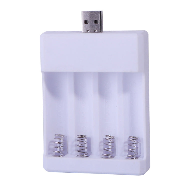 Fast USB 4 Slot Battery Charger AA/AAA Rechargeable Battery Universal Four Slot Charging Box, With Cable