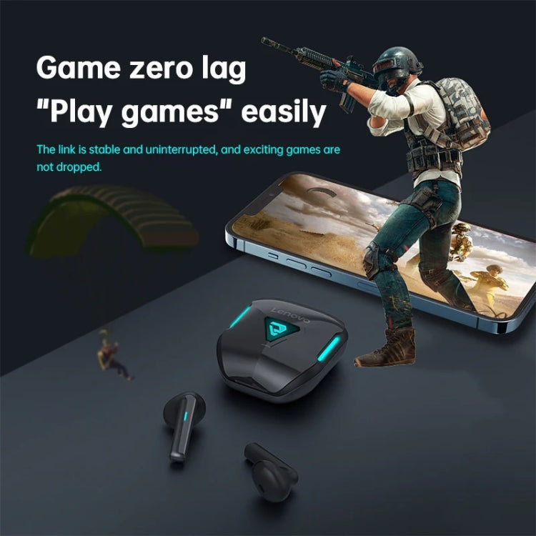 Lenovo TG132 Wireless Bluetooth 5.3 Earphones Sensorless Delay Ultra Long Life Sports Music Game Gaming Use(White)