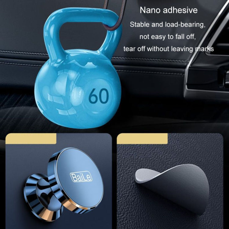 BaiLe Magnetic Car Phone Holder Universal Car Dashboard Fixed Navigation Bracket, Sticker Silver, Sticker Black, Buckle Silver, Buckle Black