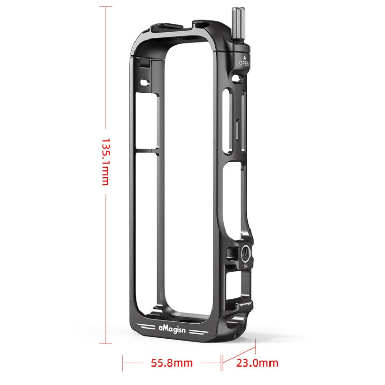 For Insta360 X4 aMagisn Metal Protective Housing Frame Quick Release Version, Quick Release Version