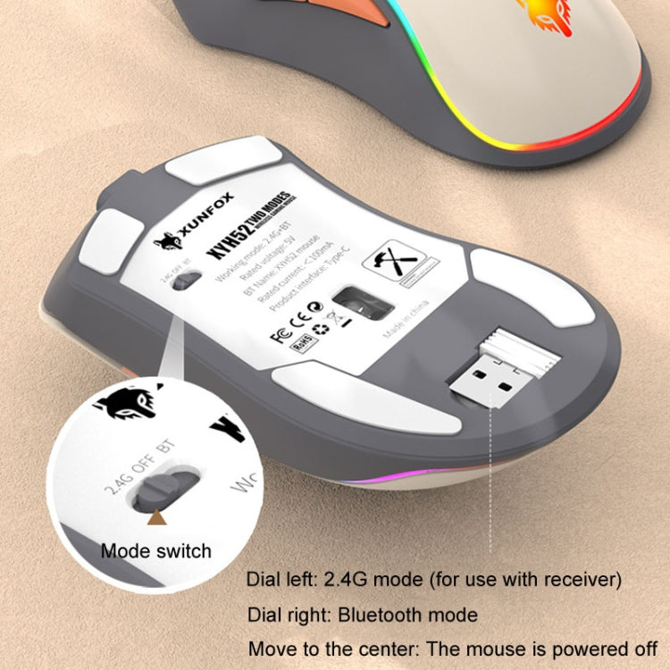 XUNSVFOX XYH52 Wireless Dual Mode Mouse Rechargeable And Silent Office Gaming Mouse(Lake Blue)