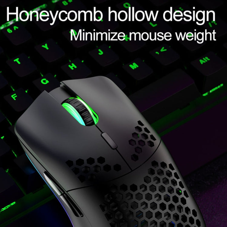 XUNSVFOX XYH80 Hollow Hole Rechargeable Wireless Gaming Mouse RGB Light Computer Office Mouse(White)