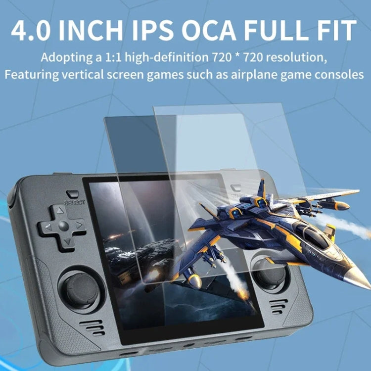 POWKIDDY RGB30  4 Inch IPS Screen Handheld Game Console Built In WIFI＋Bluetooth 16GB+128GB(Black)