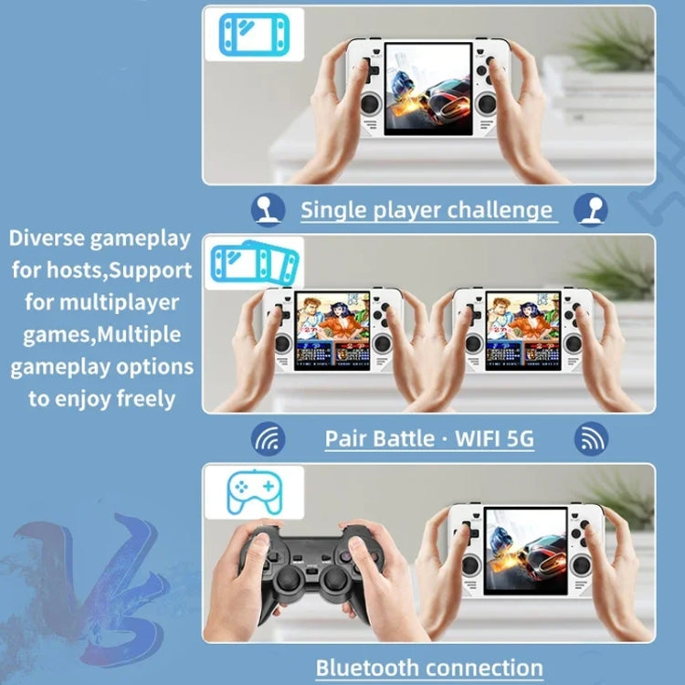 POWKIDDY RGB30  4 Inch IPS Screen Handheld Game Console Built In WIFI＋Bluetooth 16GB+128GB(Black)