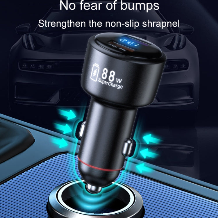Vehicle Mini Fast Charging Charger Car One To Two Cigarette Lighter, 88W