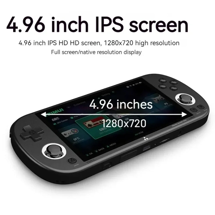 Trimui Smart Pro 4.96 Inch IPS Screen Handheld Game Console Open Source Linux System 64G(Grey)