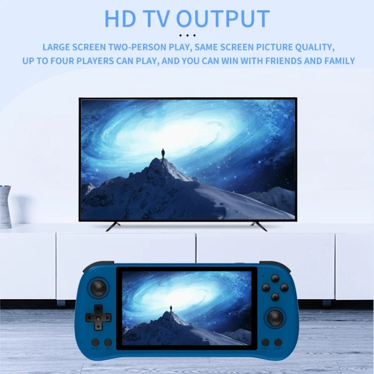 POWKIDDY X55 Game Console 5.5 Inch 1280 X 720 IPS Screen RK3566 Linux System Open-Source Retro Video Player 16GB+128GB(White)