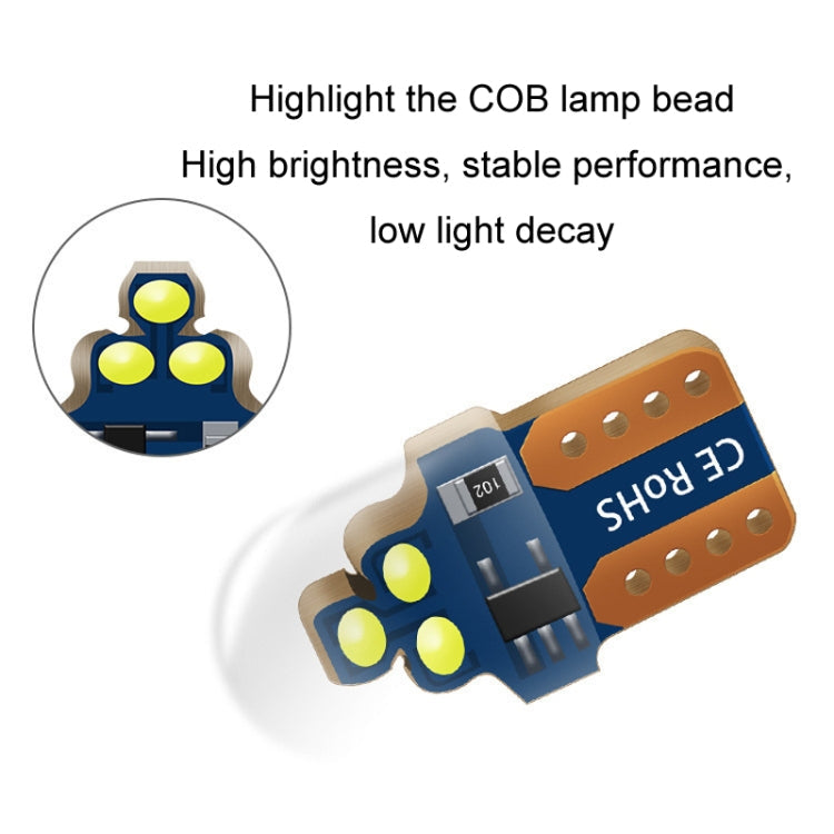 10pcs W5W Width Indicator Light Flashing LED Crystal License Plate Light