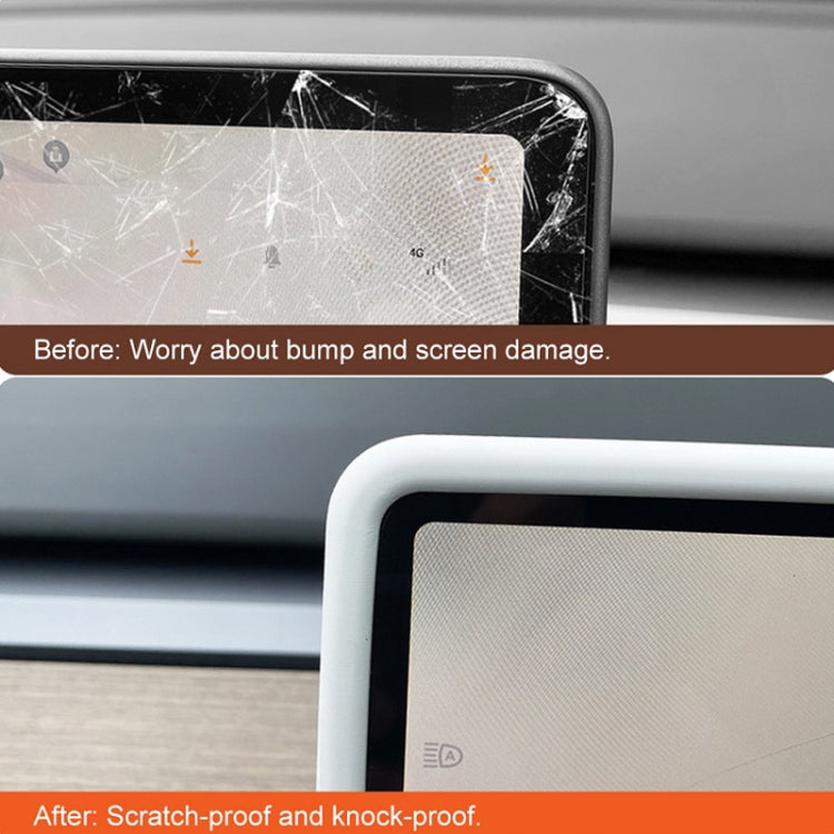 Screen Bumper Protective Cover Silicone Frame, For Tesla Model 3 2024