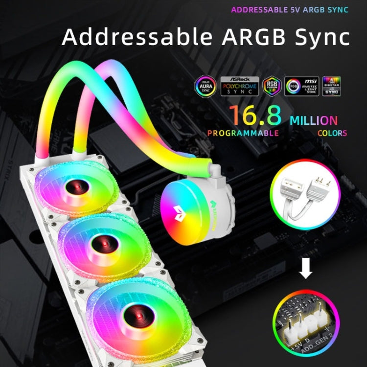 COOLMOON AS360 Magic Diamond Edition Computer Cooler ARGB Water Cooling Light Integrated CPU Radiator, AS360