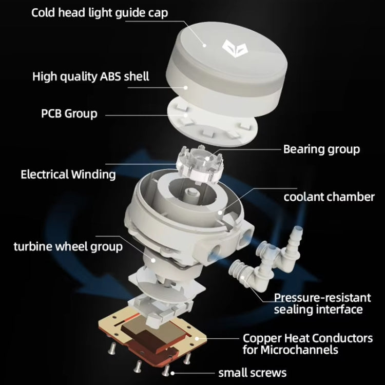 COOLMOON AS360 Magic Diamond Edition Computer Cooler ARGB Water Cooling Light Integrated CPU Radiator, AS360