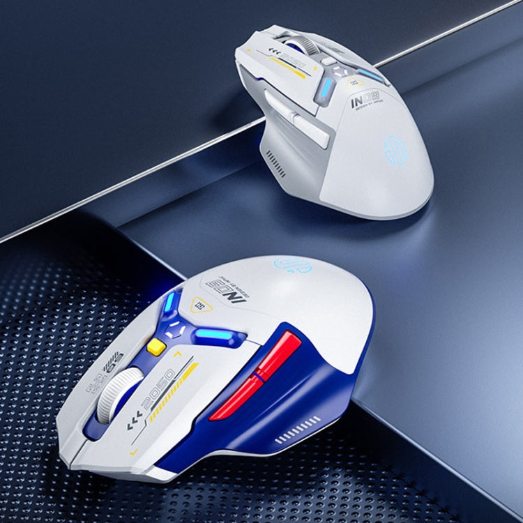 Inphic IN9 Tri-mode Wireless Bluetooth Gaming Office Computer Mouse(White Silent Edition)