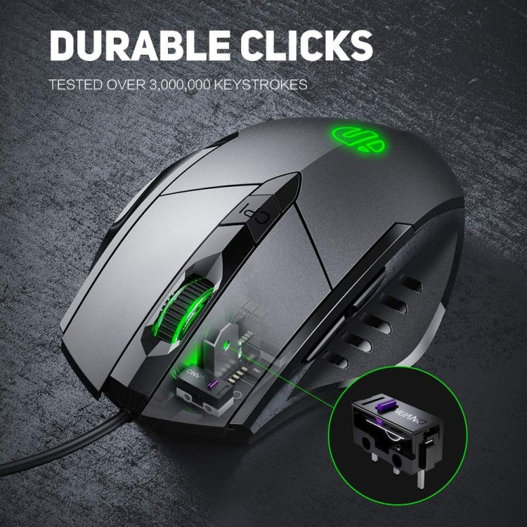 Inphic PW1H Wired Silent Illuminated Computer Gaming 6-Button Mouse(Black)