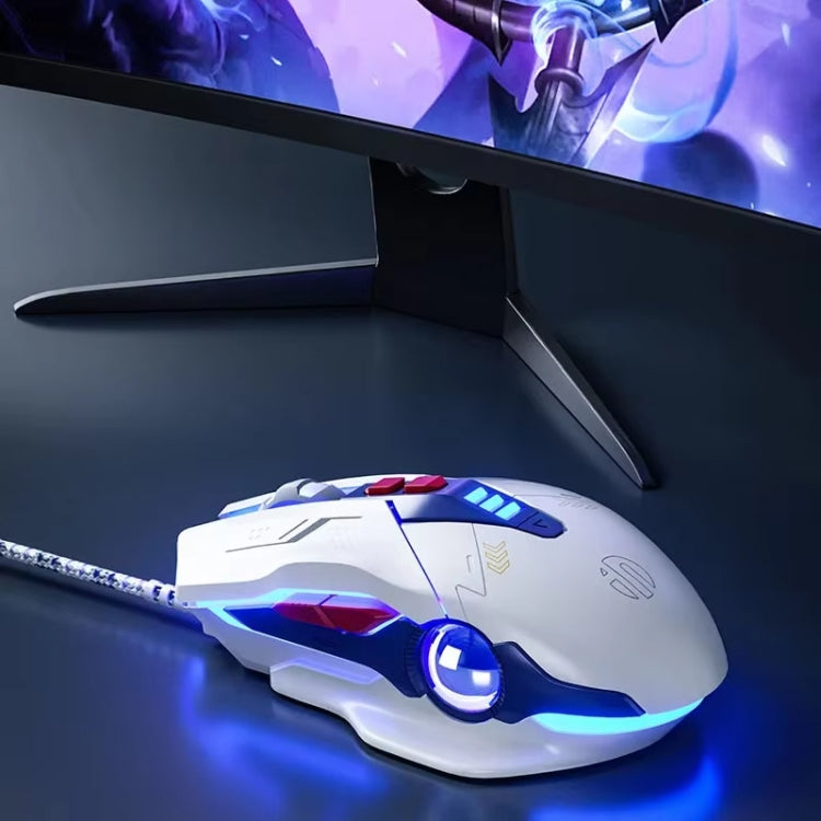 Inphic W9P Glowing Computer Gaming Wired Mouse(Sound Version)