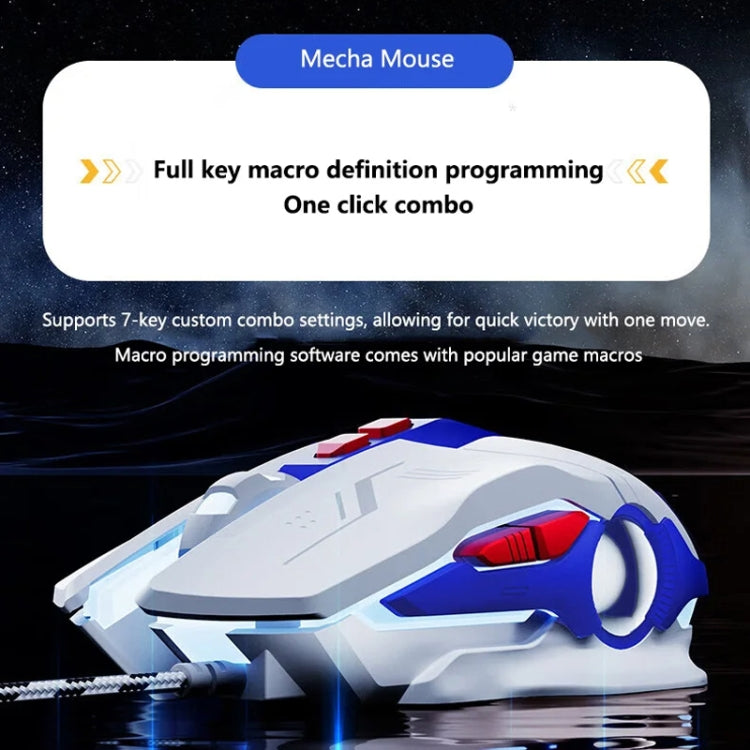 Inphic W9P Glowing Computer Gaming Wired Mouse(Sound Version)