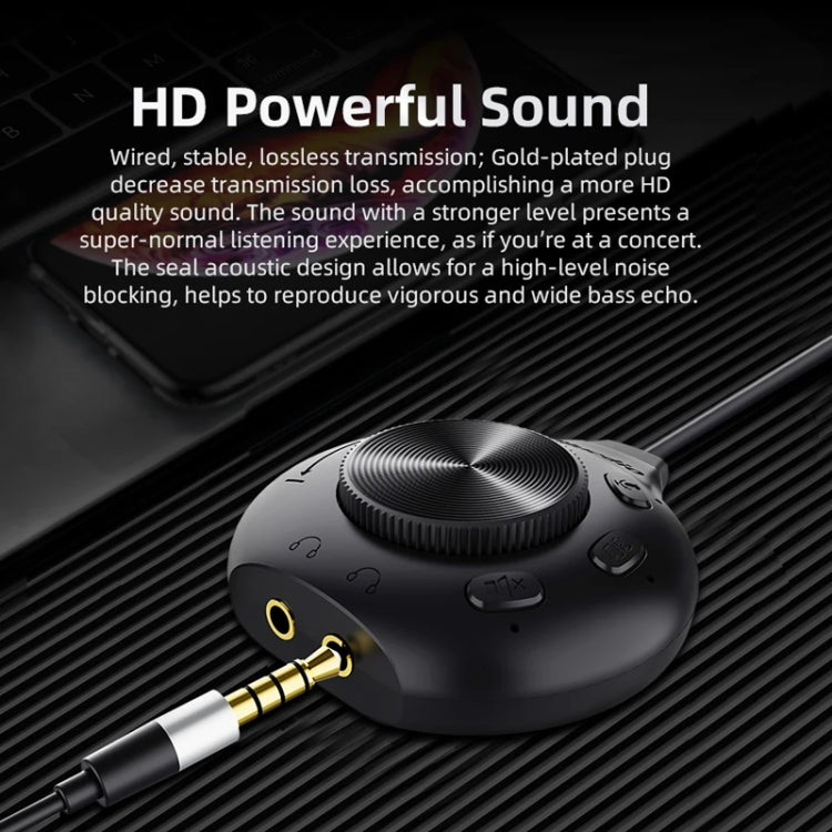 Bluedio LI PRO Cell Phone Wired In-Ear 3.5mm 7.1 Sound Card Gaming Computer Earphones(Black)