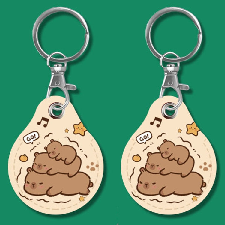 2pcs Cute Sensor Access Door Card Cover Keychain Elevator Water Drops Round Key Holder, Crocodile Bara, Lina Belle, Congratulations, Bow Tie Bear, English Winnie the Pooh, English Lotso, Melody, Cute Cinnamoroll, White Mickey Head, Muffled Pooh Bear...