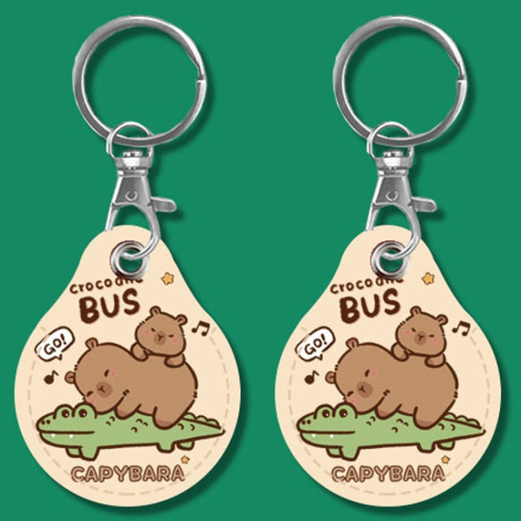 2pcs Cute Sensor Access Door Card Cover Keychain Elevator Water Drops Round Key Holder, Crocodile Bara, Lina Belle, Congratulations, Bow Tie Bear, English Winnie the Pooh, English Lotso, Melody, Cute Cinnamoroll, White Mickey Head, Muffled Pooh Bear...