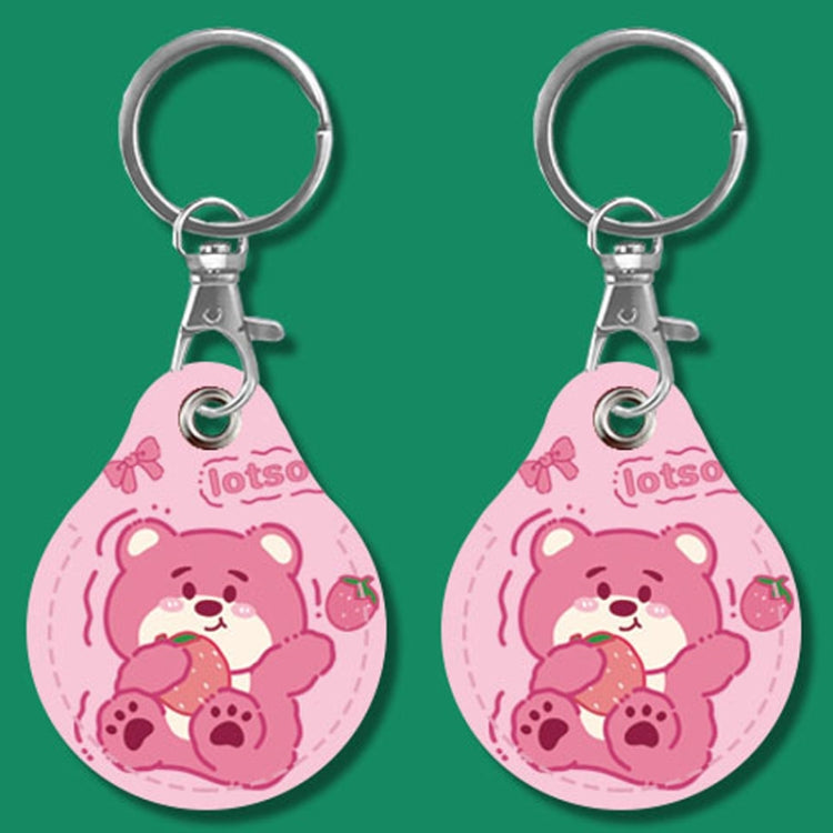 2pcs Cute Sensor Access Door Card Cover Keychain Elevator Water Drops Round Key Holder, Crocodile Bara, Lina Belle, Congratulations, Bow Tie Bear, English Winnie the Pooh, English Lotso, Melody, Cute Cinnamoroll, White Mickey Head, Muffled Pooh Bear...