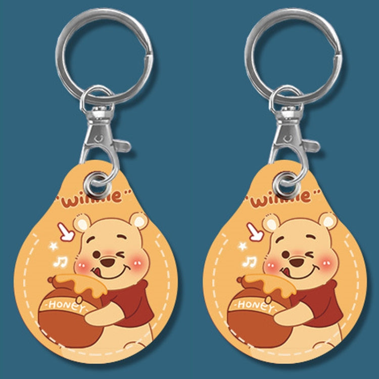 2pcs Cute Sensor Access Door Card Cover Keychain Elevator Water Drops Round Key Holder, Crocodile Bara, Lina Belle, Congratulations, Bow Tie Bear, English Winnie the Pooh, English Lotso, Melody, Cute Cinnamoroll, White Mickey Head, Muffled Pooh Bear...