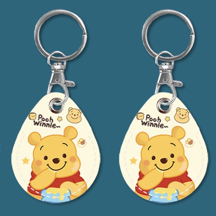 2pcs Cute Sensor Access Door Card Cover Keychain Elevator Water Drops Round Key Holder, Crocodile Bara, Lina Belle, Congratulations, Bow Tie Bear, English Winnie the Pooh, English Lotso, Melody, Cute Cinnamoroll, White Mickey Head, Muffled Pooh Bear...