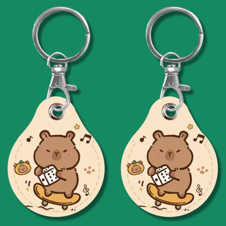 2pcs Cute Sensor Access Door Card Cover Keychain Elevator Water Drops Round Key Holder, Crocodile Bara, Lina Belle, Congratulations, Bow Tie Bear, English Winnie the Pooh, English Lotso, Melody, Cute Cinnamoroll, White Mickey Head, Muffled Pooh Bear...
