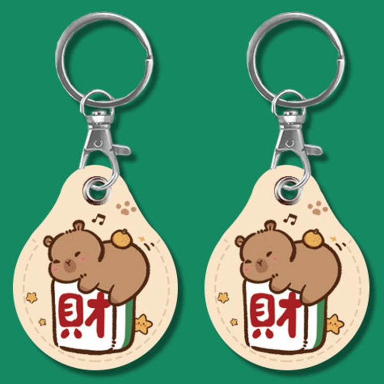 2pcs Cute Sensor Access Door Card Cover Keychain Elevator Water Drops Round Key Holder, Crocodile Bara, Lina Belle, Congratulations, Bow Tie Bear, English Winnie the Pooh, English Lotso, Melody, Cute Cinnamoroll, White Mickey Head, Muffled Pooh Bear...