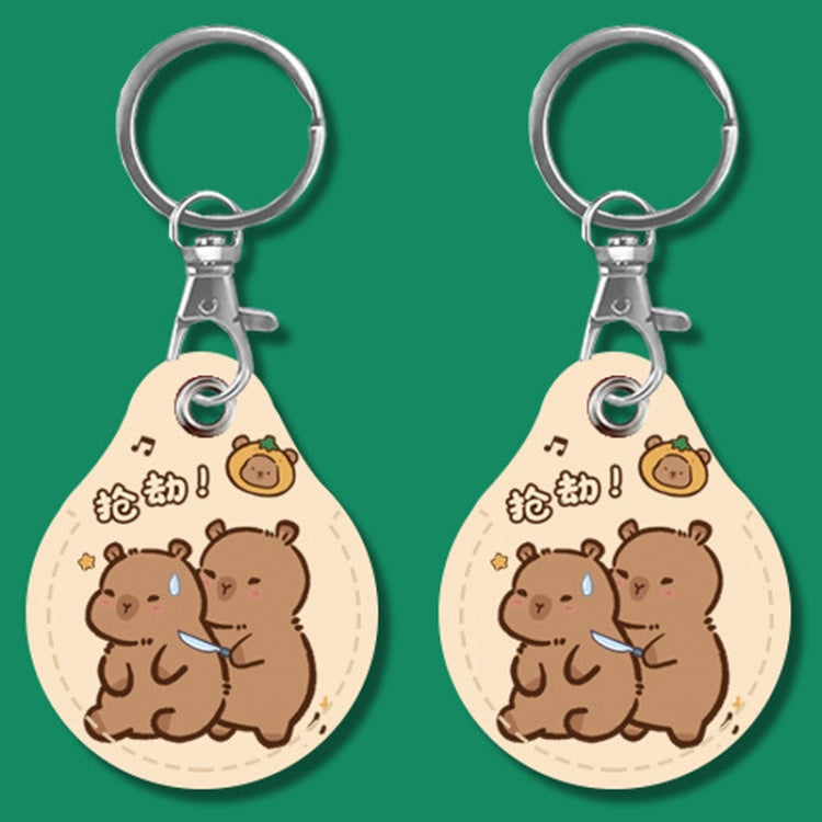 2pcs Cute Sensor Access Door Card Cover Keychain Elevator Water Drops Round Key Holder, Crocodile Bara, Lina Belle, Congratulations, Bow Tie Bear, English Winnie the Pooh, English Lotso, Melody, Cute Cinnamoroll, White Mickey Head, Muffled Pooh Bear...