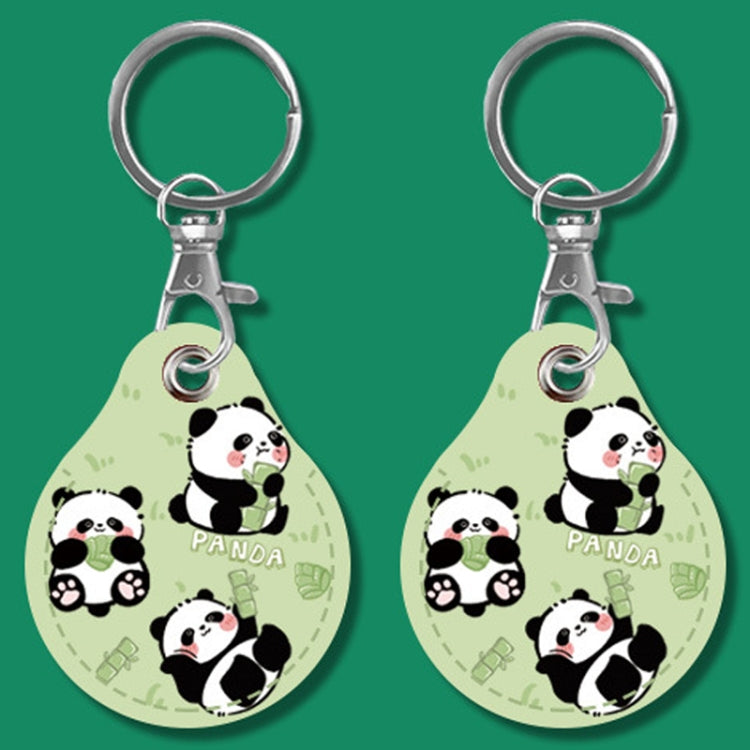 2pcs Cute Sensor Access Door Card Cover Keychain Elevator Water Drops Round Key Holder, Lovely Pacha