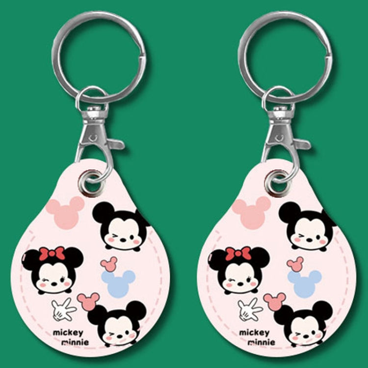 2pcs Cute Sensor Access Door Card Cover Keychain Elevator Water Drops Round Key Holder, Lovely Pacha