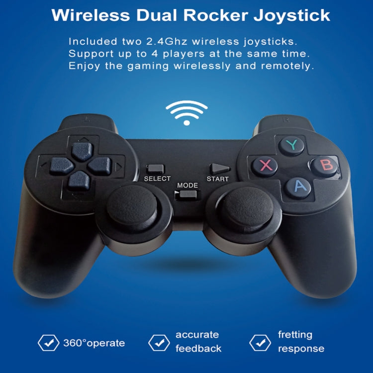 W8PRO 64G Dual System HD Wireless Joystick Retro Gaming Console With 36000+ Games, EU Plug, US Plug, UK Plug, AU Plug