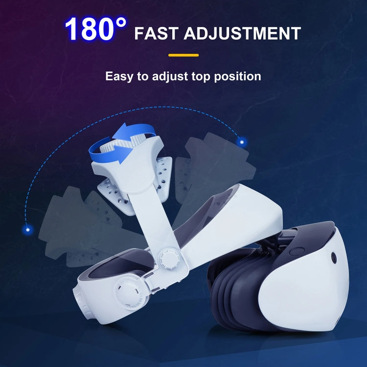 DEVASO For PlayStation VR 2 Elite Headband Non-Slip Comfortable Weight Reducing Headband(White)