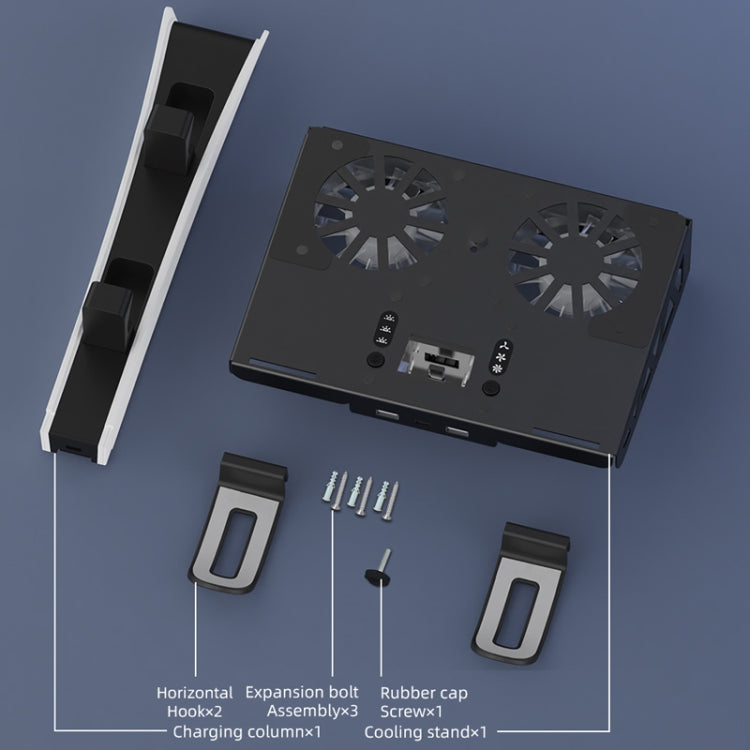 For PS5 Slim / PS5 iplay HBP-545 Wall Mount Charging Bracket(Black)