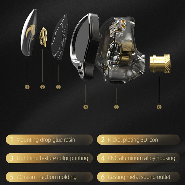 3.5mm Mobile Phone Earphones Sports In-Ear Pluggable Stage Earphone, QKZ HBB With Microphone, QKZ HBB Standard