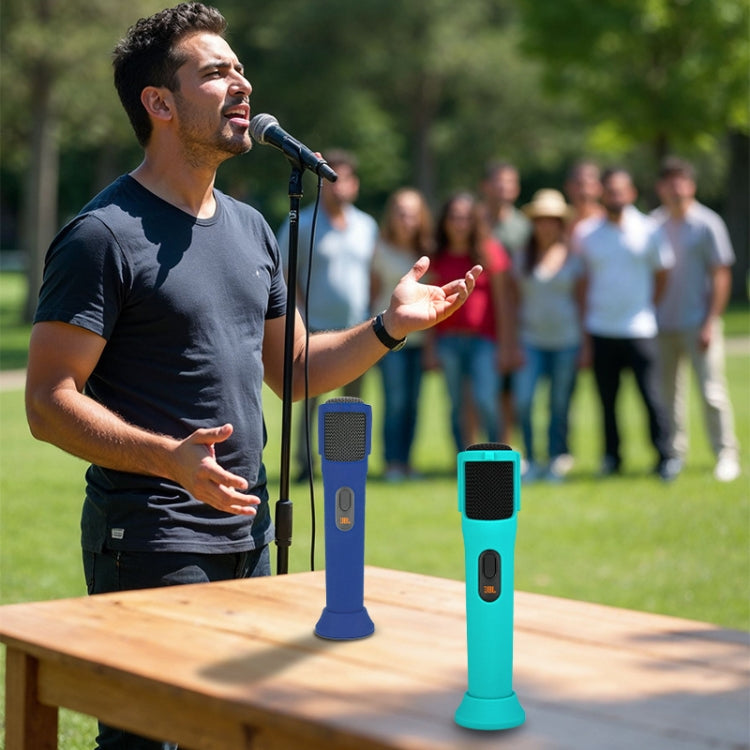For JBL PartyBox Wireless Mic Silicone Protective Cover Microphone Case, Silicone Case(Black), Silicone Case(Blue), Silicone Case(Green), Silicone Case(Pink)