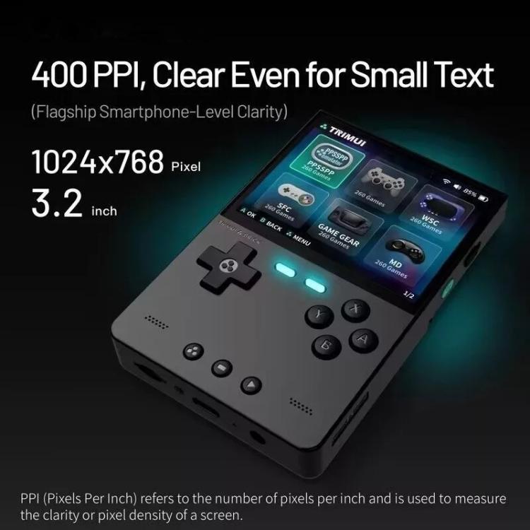 TRIMUI BRICK Open Source Pocket Console Portable Wireless Bluetooth HD Retro Arcade, Size: 256G(White)