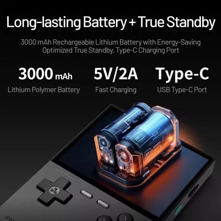 TRIMUI BRICK Open Source Pocket Console Portable Wireless Bluetooth HD Retro Arcade, Size: 128G(White)