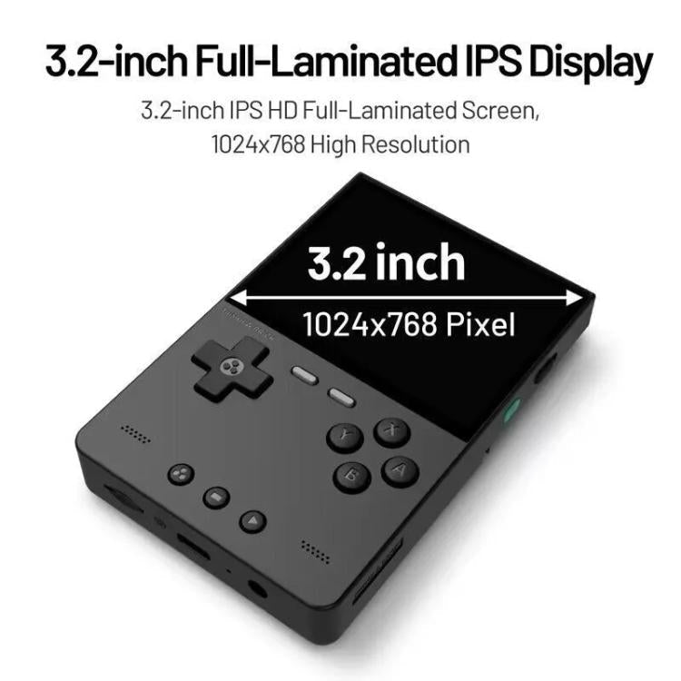TRIMUI BRICK Open Source Pocket Console Portable Wireless Bluetooth HD Retro Arcade, Size: 64G(Black)