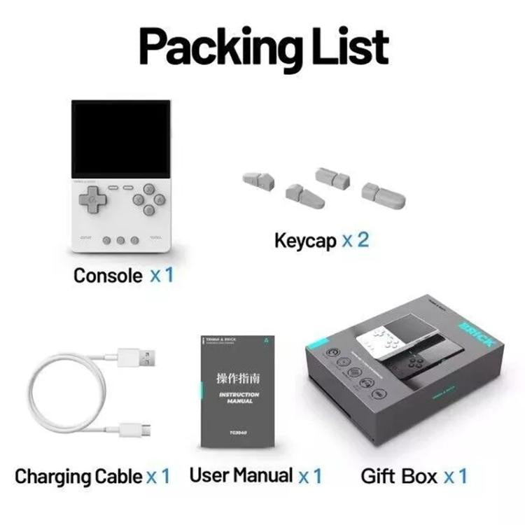TRIMUI BRICK Open Source Pocket Console Portable Wireless Bluetooth HD Retro Arcade, Size: Standard No Card(Black)