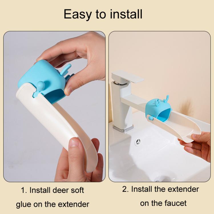 Cartoon Little Deer Kids Faucet Extender Household Splashproof Faucet Diverter Tool