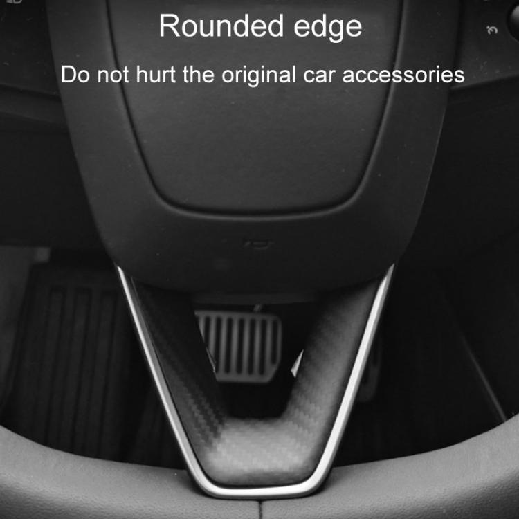 For Tesla Model 3 Car Modification Interior Carbon Fiber Steering Wheel Patch, Matte, Glossy
