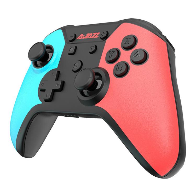 Ajazz AG180 Wireless Bluetooth + Wired Dual Mode Gamepad For Switch / PC / Android / IOS(Blue Red)