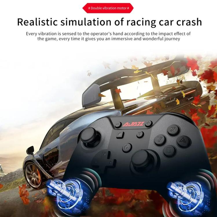 Ajazz AG180 Wireless Bluetooth + Wired Dual Mode Gamepad For Switch / PC / Android / IOS(Blue Red)