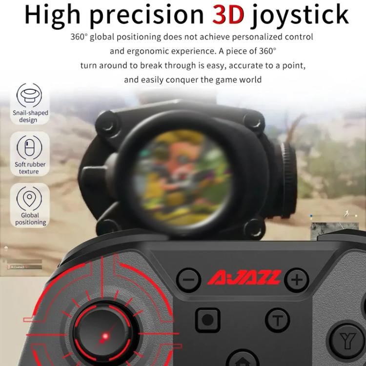 Ajazz AG180 Wireless Bluetooth + Wired Dual Mode Gamepad For Switch / PC / Android / IOS(Black Gray)
