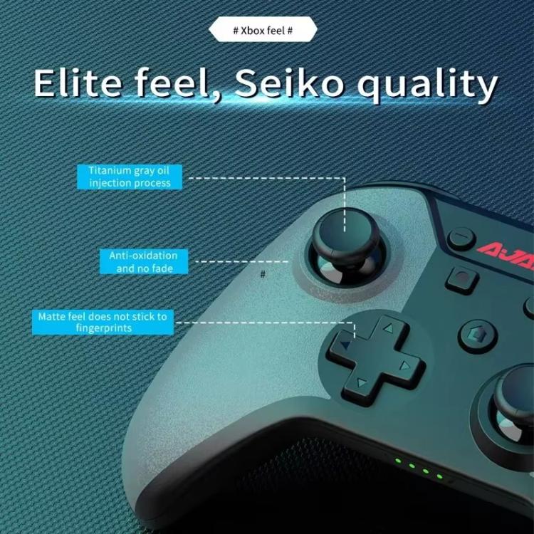 Ajazz AG180 Wireless Bluetooth + Wired Dual Mode Gamepad For Switch / PC / Android / IOS(Blue Red)