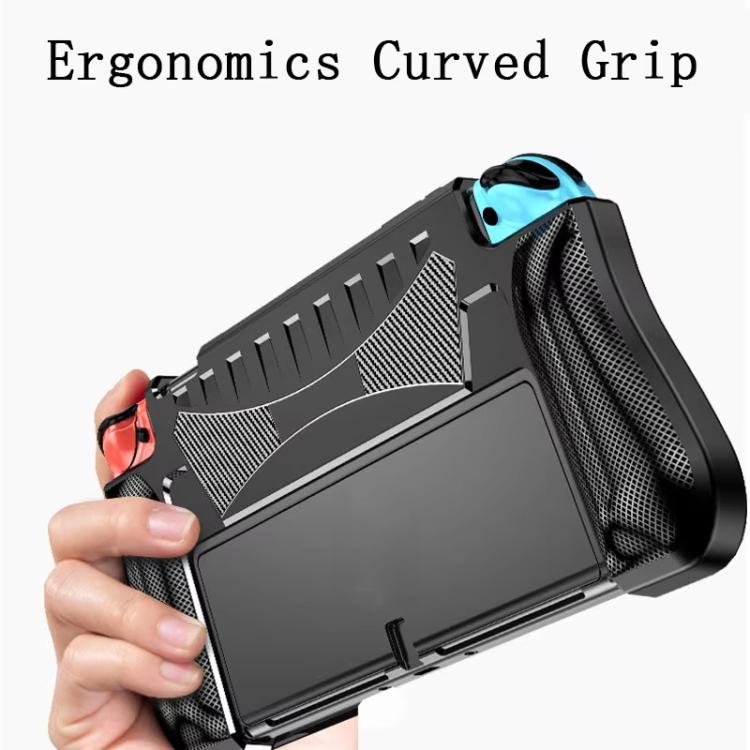 For Switch OLED Console TPU Protective Cover Integrated Shell With 2 Game Card Slots