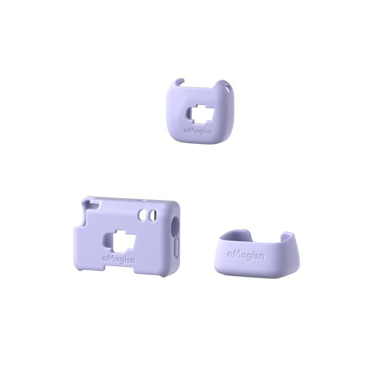 For DJI Mic Mini aMagisn MP01 Silicone Protective Case, 3 In 1 Black, 3 In 1 Gray, 3 In 1 Pink, 3 In 1 Purple, 3 In 1 Blue, 4 In 1 Black, 4 In 1 Gray, 4 In 1 Blue