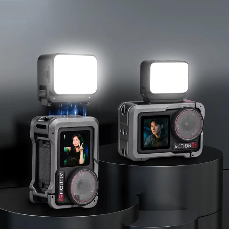 For DJI Action 5 Pro/ Action 4 Flymile 20 LEDs Magnetic Fill Light Rechargeable Video Light 3000K/4440K/8700K Adjustable, For DJI Action 5 Pro/ Action 4